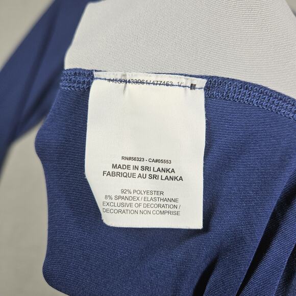 Nike Pro MLB Dri-Fit Shirt Mens Large Gray Blue 3/4 sleeve Under Shirt Raglan - Picture 5 of 11